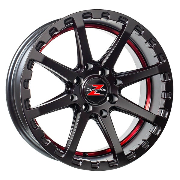 Alumiinivanne Barzetta ATV Satin Black With Red Stripe | 7x16 | 4x156 | ET10 | KR89,1 mm