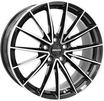 Alumiinivanne MONACO WHEELS Gp14 Gloss Black / Polished | 9x20 | 5x112 | ET35 | KR66,6
