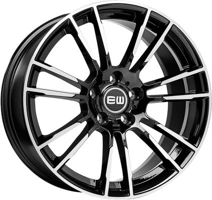 Alumiinivanne Elit Wheels EW01 Black / Polished | 8x18 | 5x120 | ET43 | KR72,6 mm